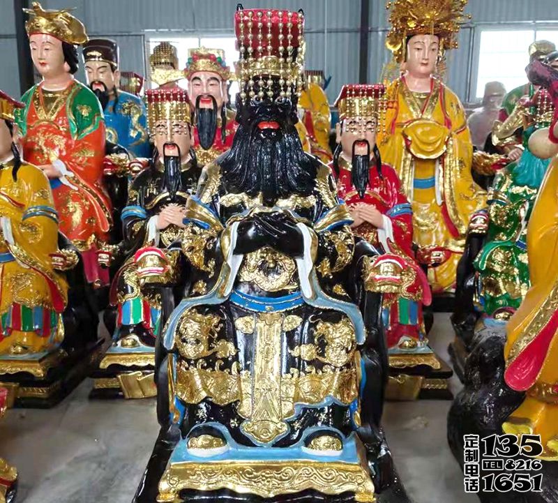 寺庙玻璃钢彩绘龙王雕塑 寺庙玻璃钢彩绘龙王雕塑