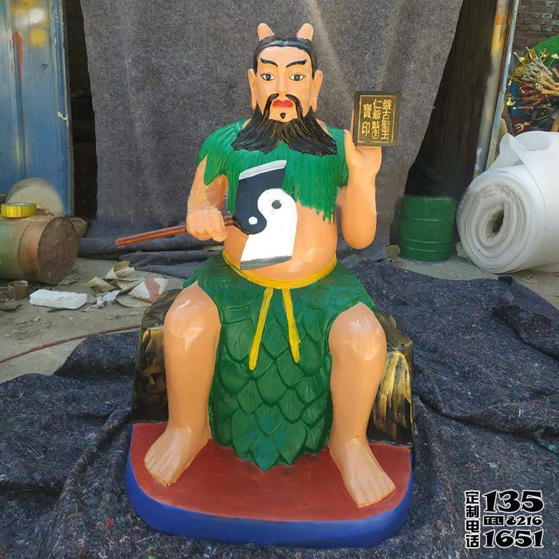 景区寺庙玻璃钢彩绘五榖神农大帝雕像 景区寺庙玻璃钢彩绘五榖神农大帝雕像