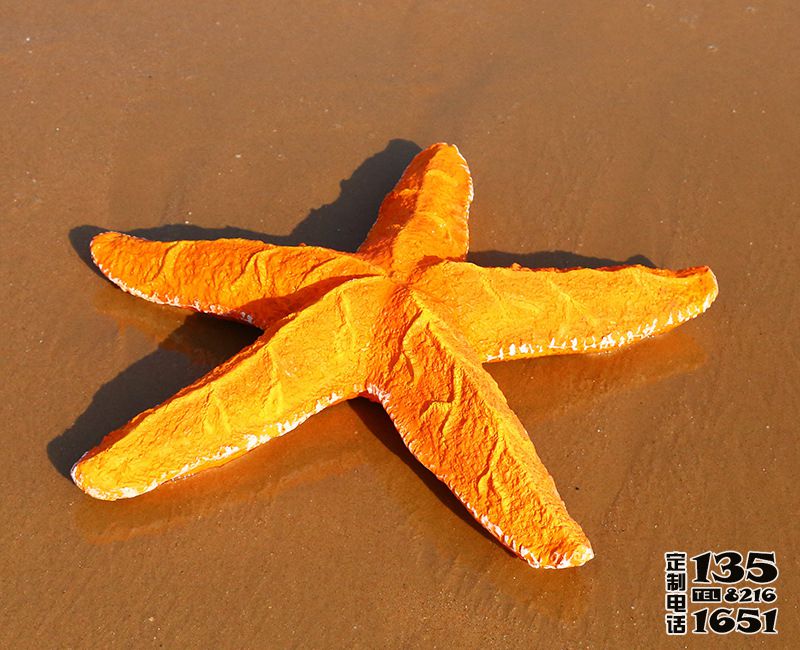 户外沙滩玻璃钢大型仿真海星雕塑 户外沙滩玻璃钢大型仿真海星雕塑